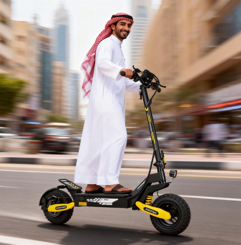 سكوتر كهربائي GT06، سرعة قصوى 55 كم/ساعة ومدى أقصى 65 كم، محرك 1200 واط، نظام تعليق مزدوج، نظام منع الانزلاق TCS، حمولة قصوى 150 كجم، سكوتر كهربائي قابل للطي - Image 1